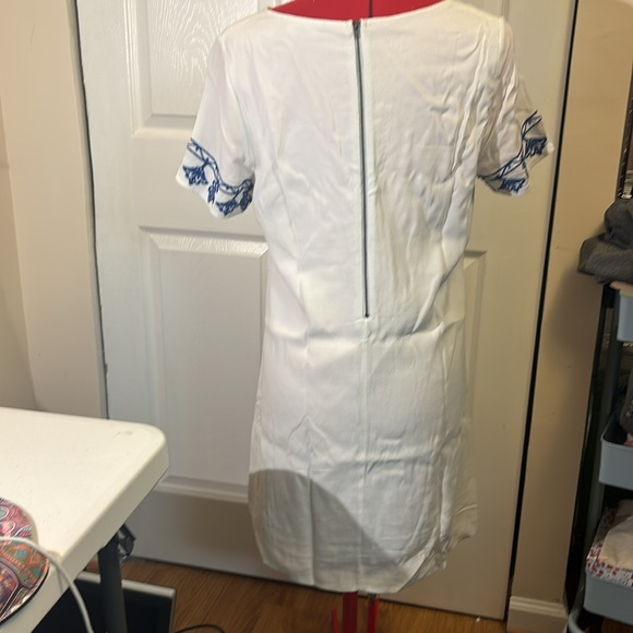 Lulus Embroidered White and Navy Dress - Picture 2 of 3
